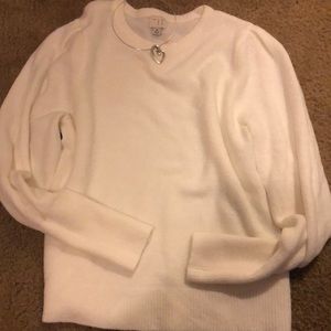 White/cream long sleeve sweater